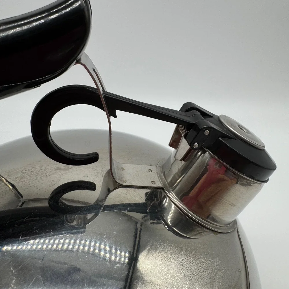 Vintage Paul Revere Signature Tea Kettle Copper Bottom Whistling Stainless